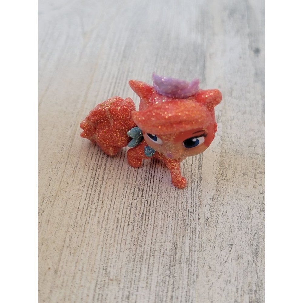 Orange tabby cat glitter princess royalty pet dog accessory toy figure